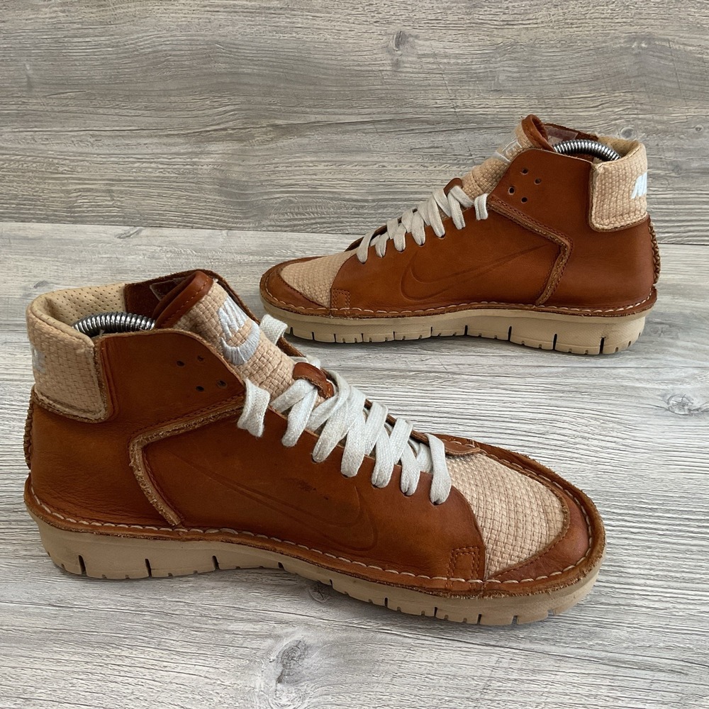 Nike Considered Mid Desert Oak Brown Leather Woven Vintage 311076-221 Size 8.5 - Picture 8 of 16